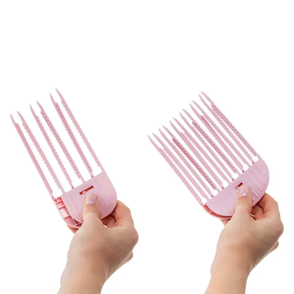 VolumaCurls 2pcs Fluffy Hairpin Curling Bangs Clips Set - Hair Roots Volumizing & Curling Clips for Women - Fashionable Volume Hair Roller (PINK, S/M & L/XL)