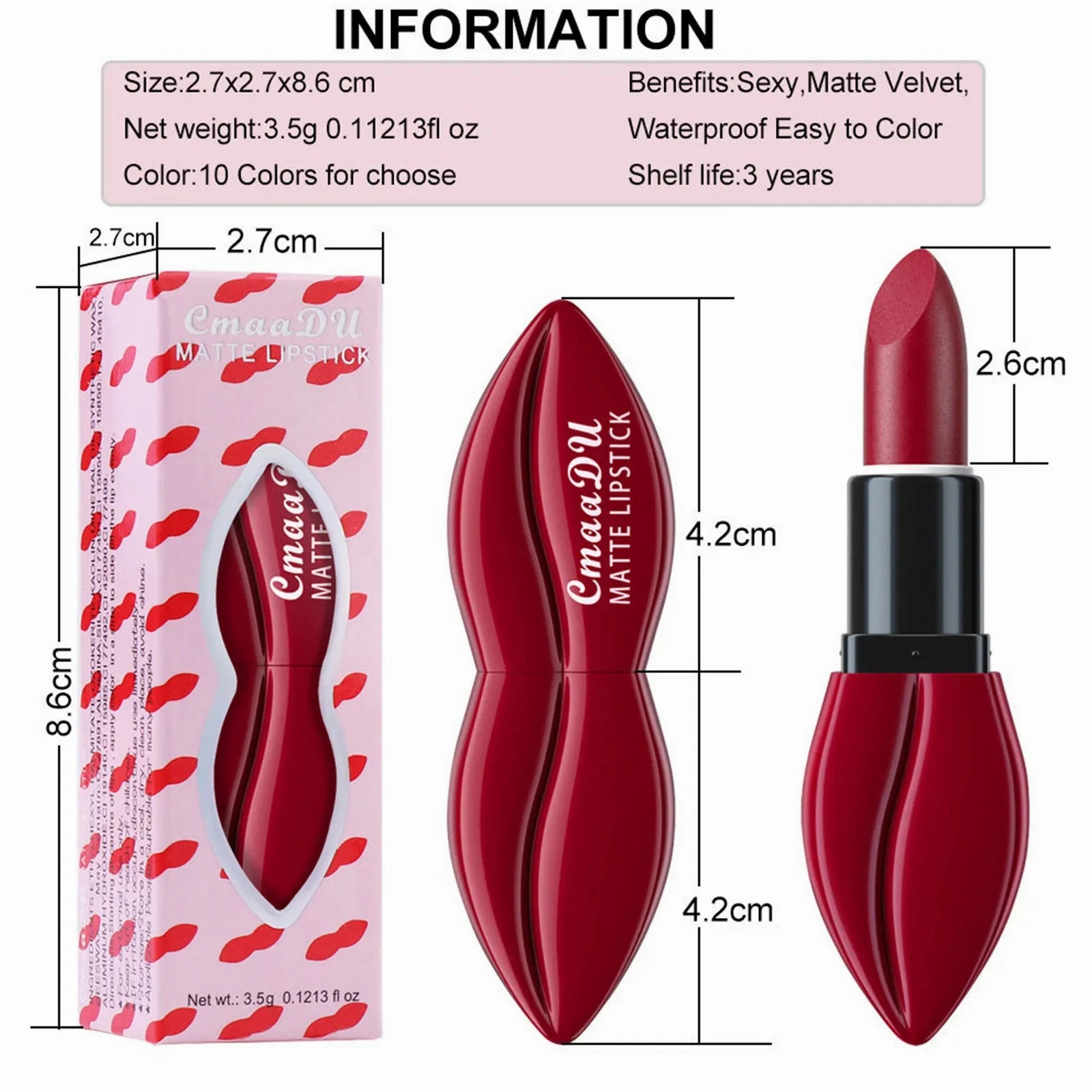 Waterproof Big Mouth Nude Matte Lipsticks