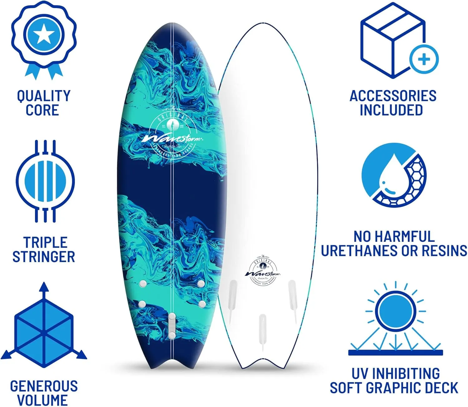 Wavestorm -Foam 5'6" Surfboard