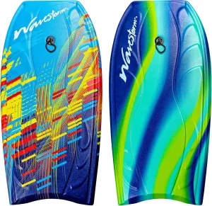 Wavestorm Foam Bodyboard 40" | Bodyboard for Beginners and All Surfing Levels | Complete 2 Pack Board Set Includes Leash, Multi