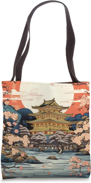 Whispers of Tranquility Glistening Golden Symphony Tote Bag