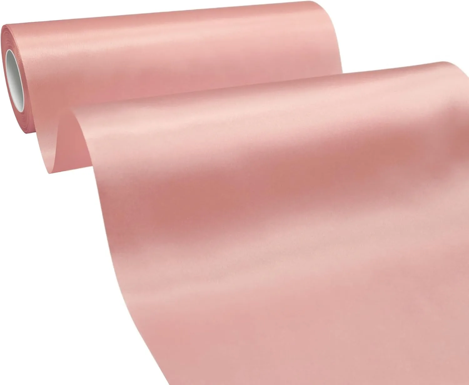 Wide Dusty Pink Satin Ribbon 8 Inch x 25 Yards Solid Fabric Ribbon for Cutting Ceremony kit Grand Opening Wedding Birthday Party Decoration Bows Chair sash