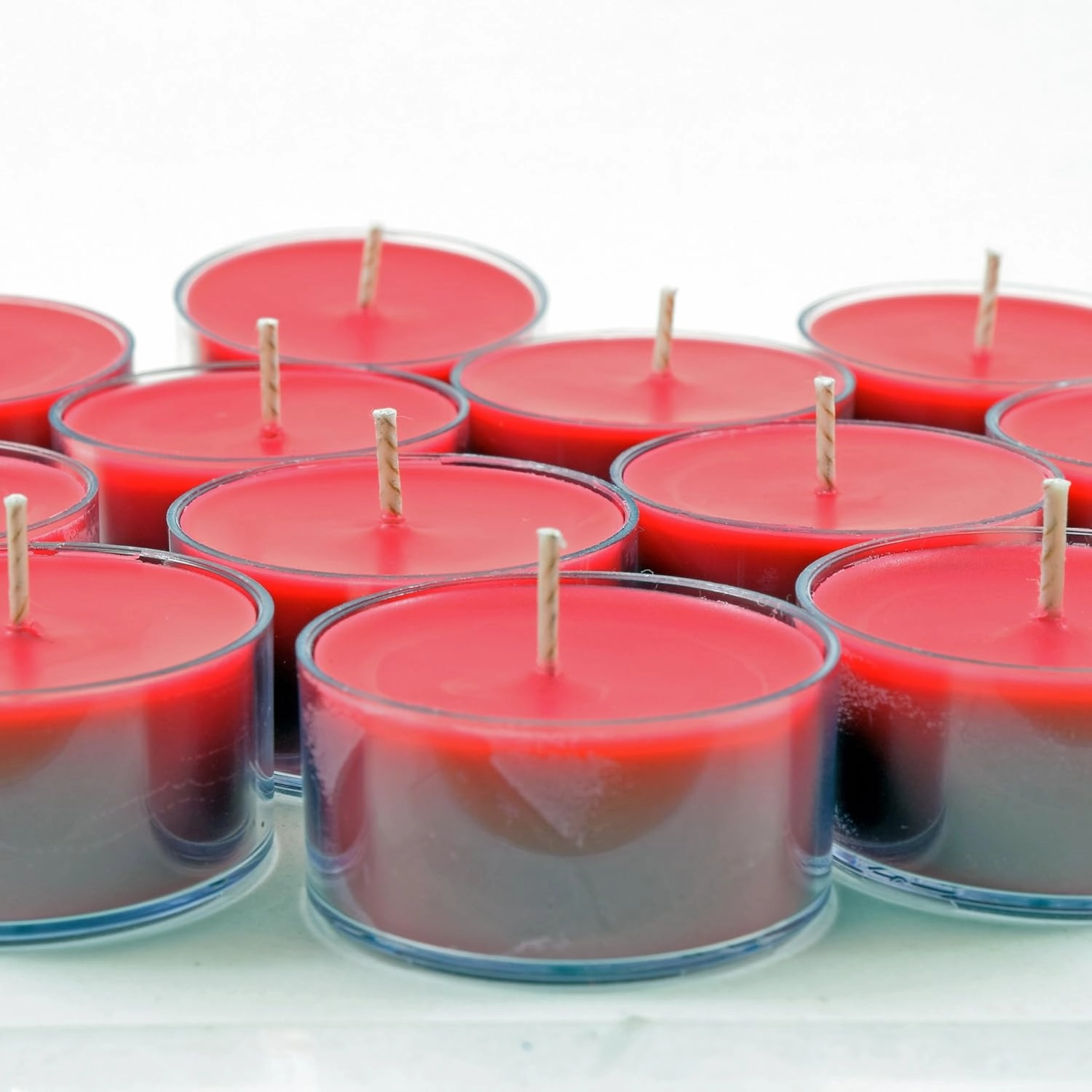 Wild Cherry Scented - Soy Tealight Candles, 12 Pack - Highly Scented - Handmade in The USA - Candeo Candle - Summer Scents