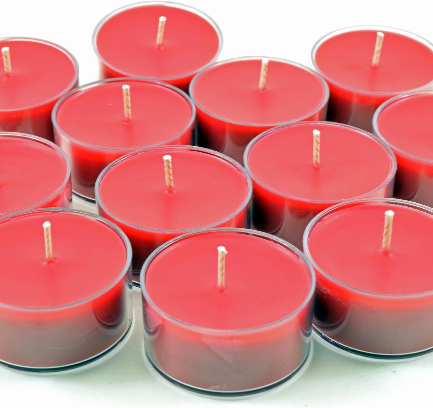 Wild Cherry Scented - Soy Tealight Candles, 12 Pack - Highly Scented - Handmade in The USA - Candeo Candle - Summer Scents