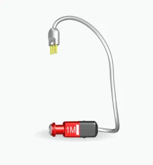 Wire for Phonak Hearing Aid Receiver 4.0 1M Right (Red) - Compatible with Phonak & Unitron Hearing Aids, Medium Power Replacement (1 PCS)