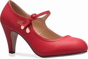 Women's Kitten Heels Mary Jane Pumps - Adorable Vintage Shoes- Unique Round Toe Design with an Adjustable Strap