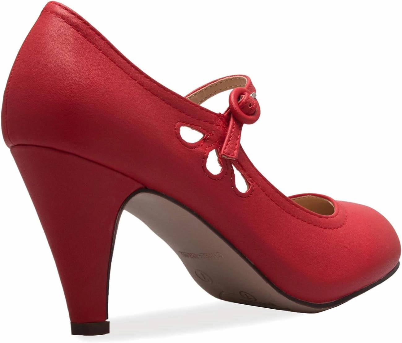 Women's Kitten Heels Mary Jane Pumps - Adorable Vintage Shoes- Unique Round Toe Design with an Adjustable Strap
