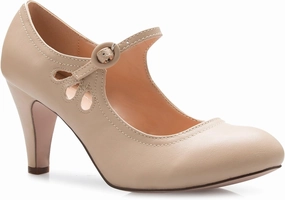 Women's Kitten Heels Mary Jane Pumps - Adorable Vintage Shoes- Unique Round Toe Design with an Adjustable Strap