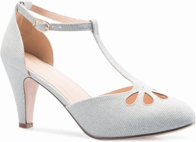 Women's Low Heels Mary Jane Pumps - Adorable Vintage Shoes- Unique Round Toe Design with an Adjustable T Strap