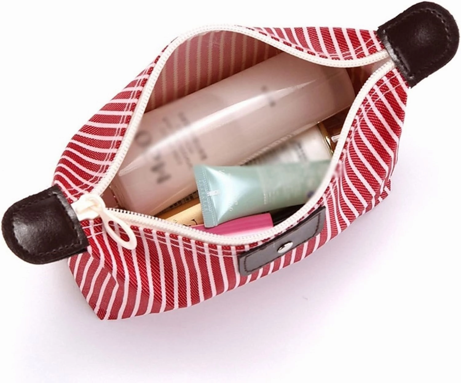 Women's Makeup Travel Organizer Classic Cosmetic Case Cosmetic Case Wash Bag (Red)