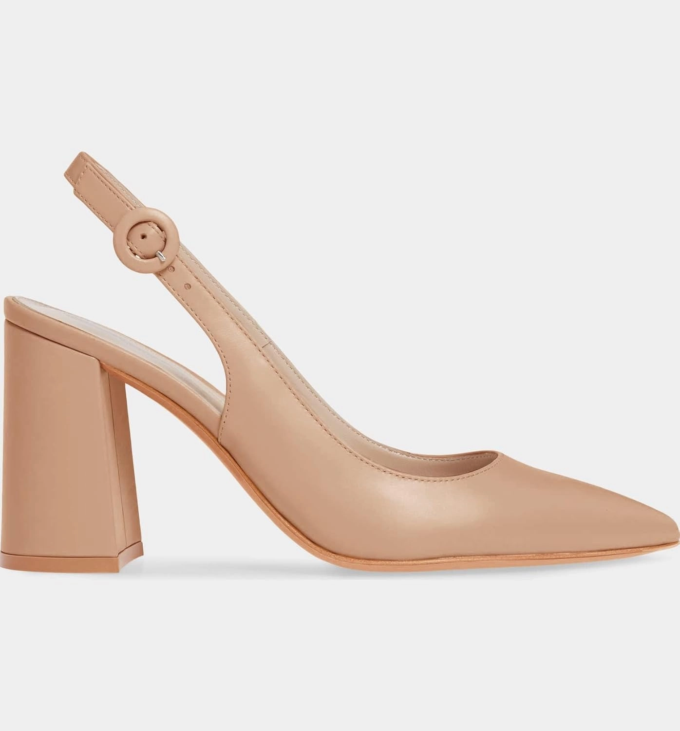 Women's Pointed Toe Block Heel Pumps Slingback Chunky Heel Slip On Work Party Dress Shoes