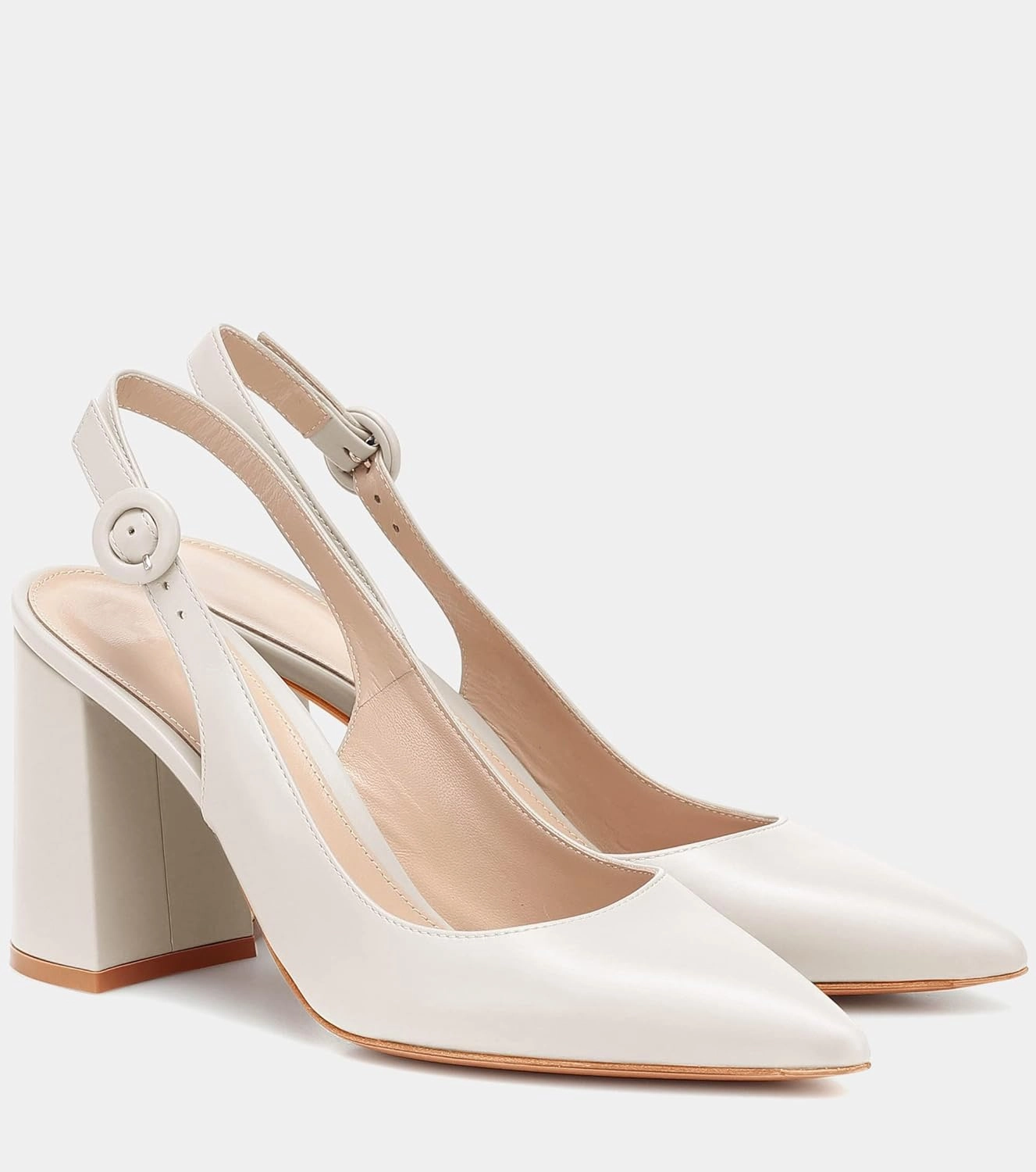 Women's Pointed Toe Block Heel Pumps Slingback Chunky Heel Slip On Work Party Dress Shoes