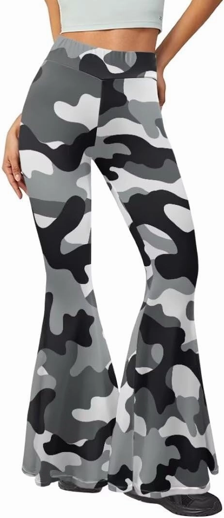 Women's Stretch Wide Leg Pants Bootcut Crossover Sweatpants Flare Workout Pants High Waist Leggings Yoga Pants