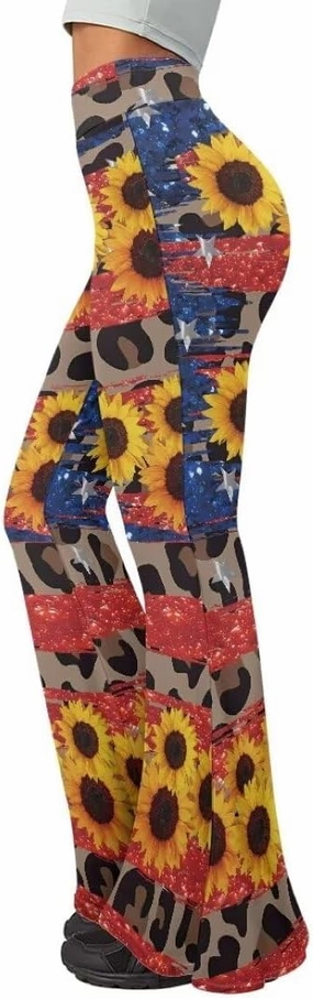 Women's Stretch Wide Leg Pants Bootcut Crossover Sweatpants Flare Workout Pants High Waist Leggings Yoga Pants