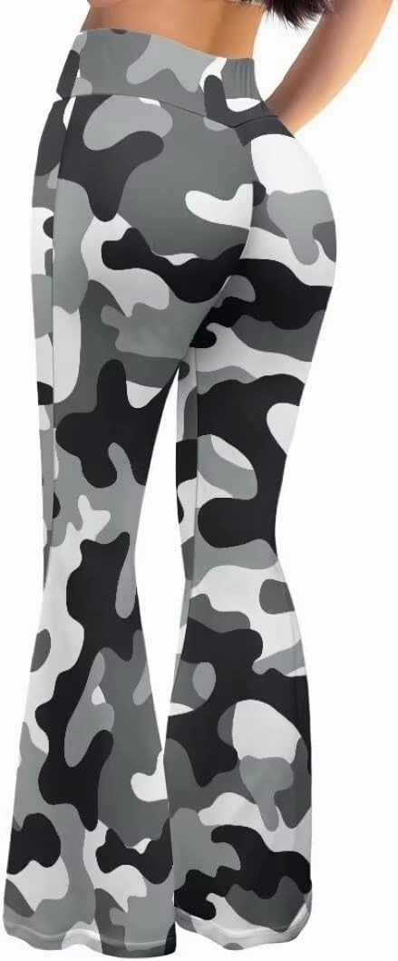 Women's Stretch Wide Leg Pants Bootcut Crossover Sweatpants Flare Workout Pants High Waist Leggings Yoga Pants