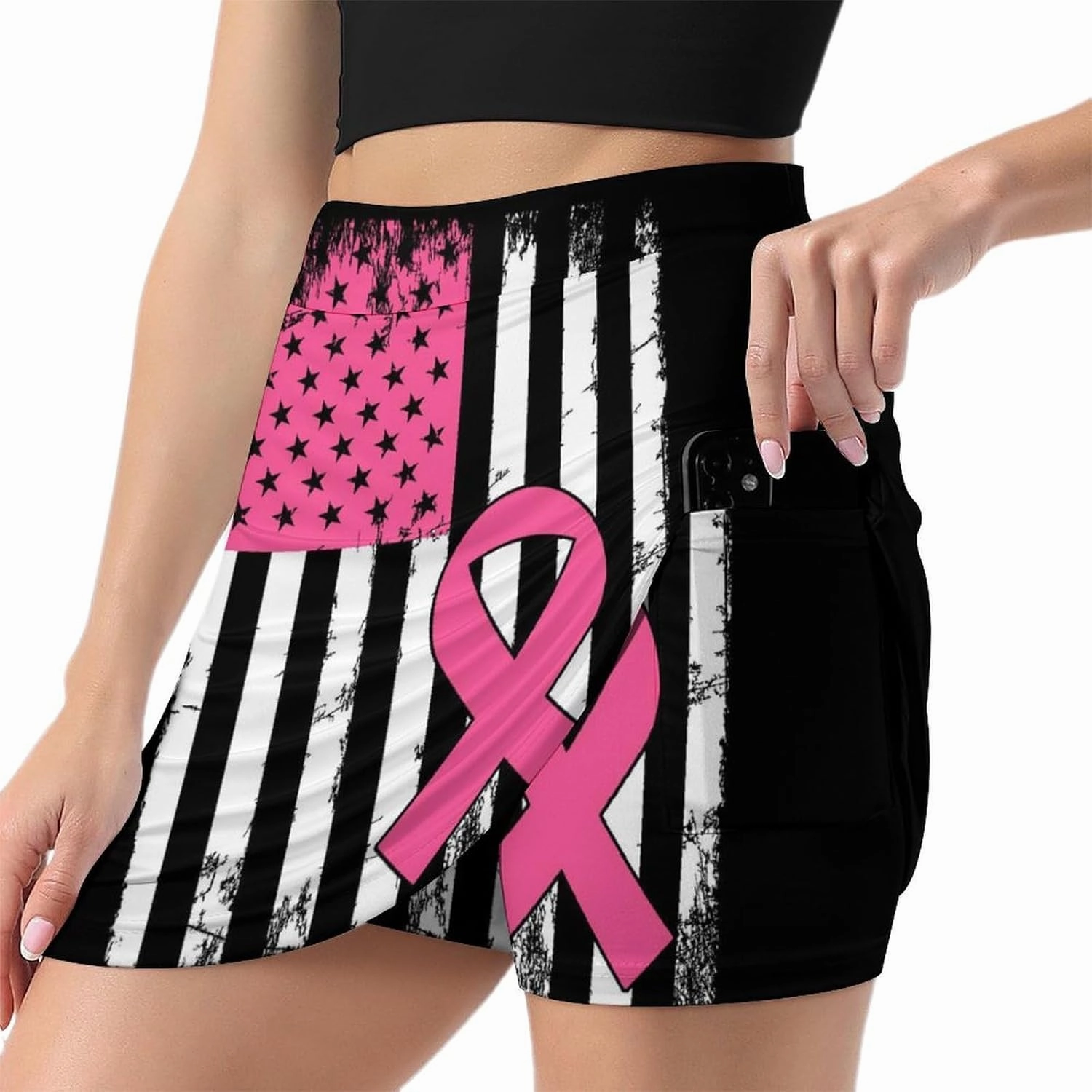 Women Workout Tennis Skirts with Pockets Activewear Sports Skort Built-in Shorts