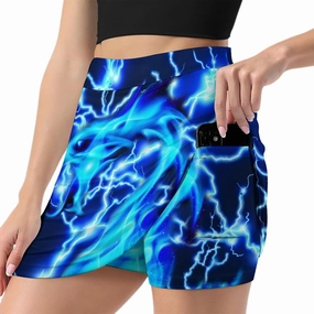 Women Workout Tennis Skirts with Pockets Activewear Sports Skort Built-in Shorts