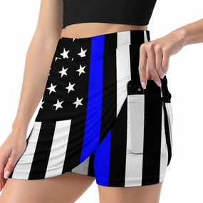 Women Workout Tennis Skirts with Pockets Activewear Sports Skort Built-in Shorts