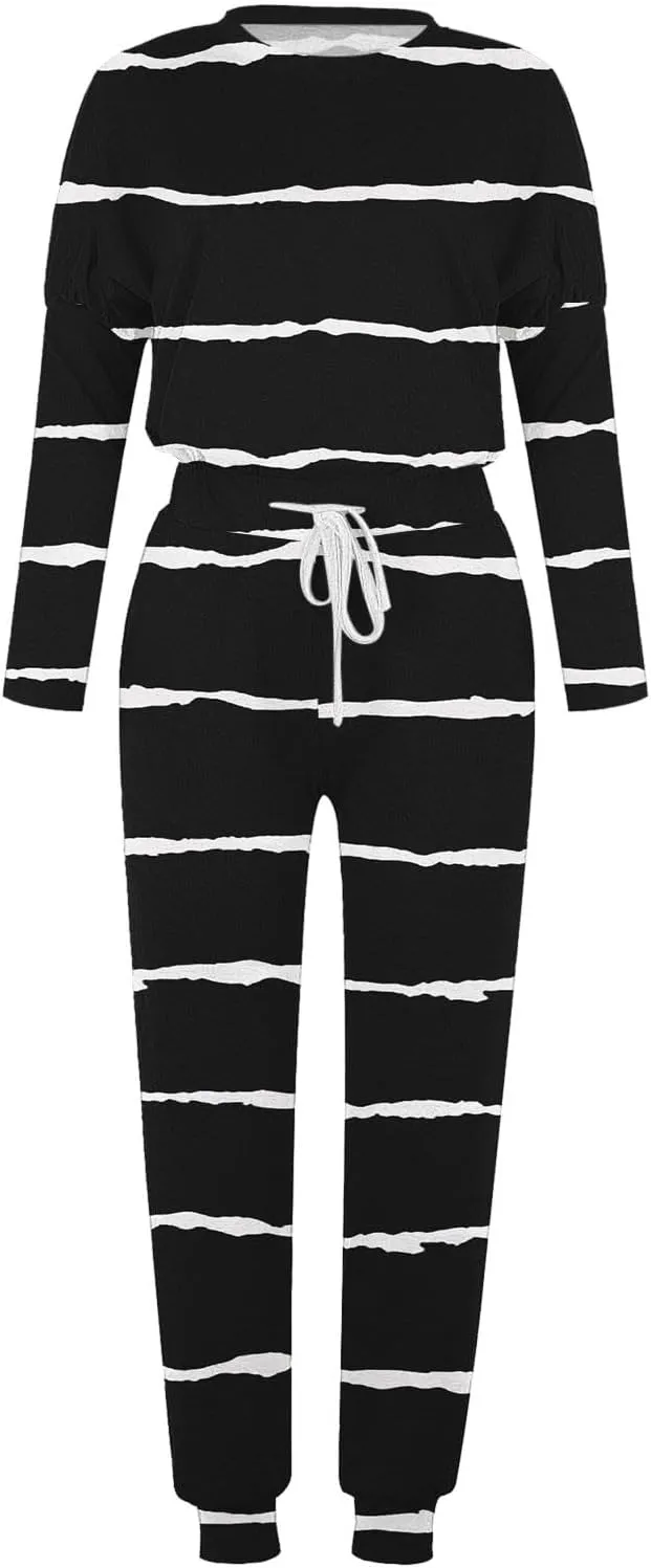Womens 2 Piece Outfits Sweatsuit Set Oversized Tops and Long Pants Tracksuit Sweatsuits Long Sleeve Hoodie Matching