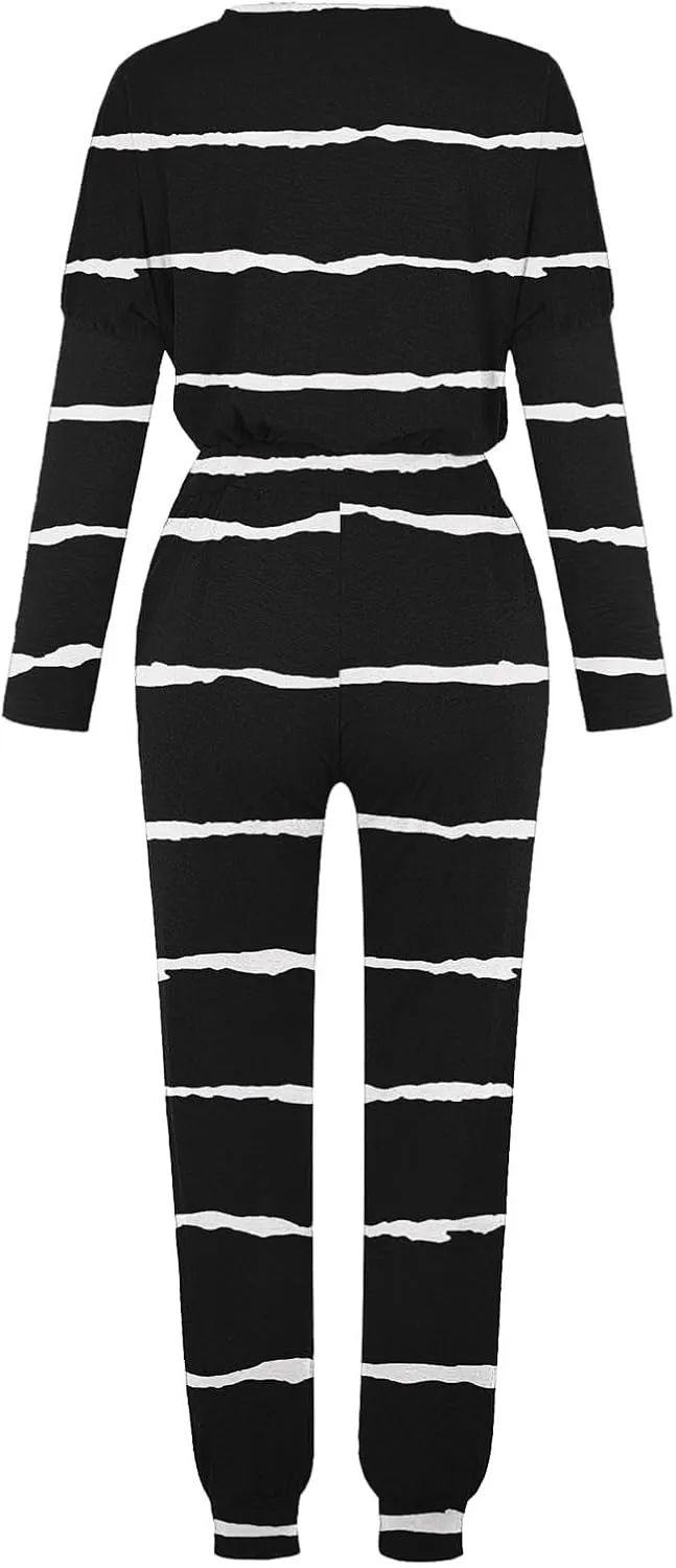 Womens 2 Piece Outfits Sweatsuit Set Oversized Tops and Long Pants Tracksuit Sweatsuits Long Sleeve Hoodie Matching