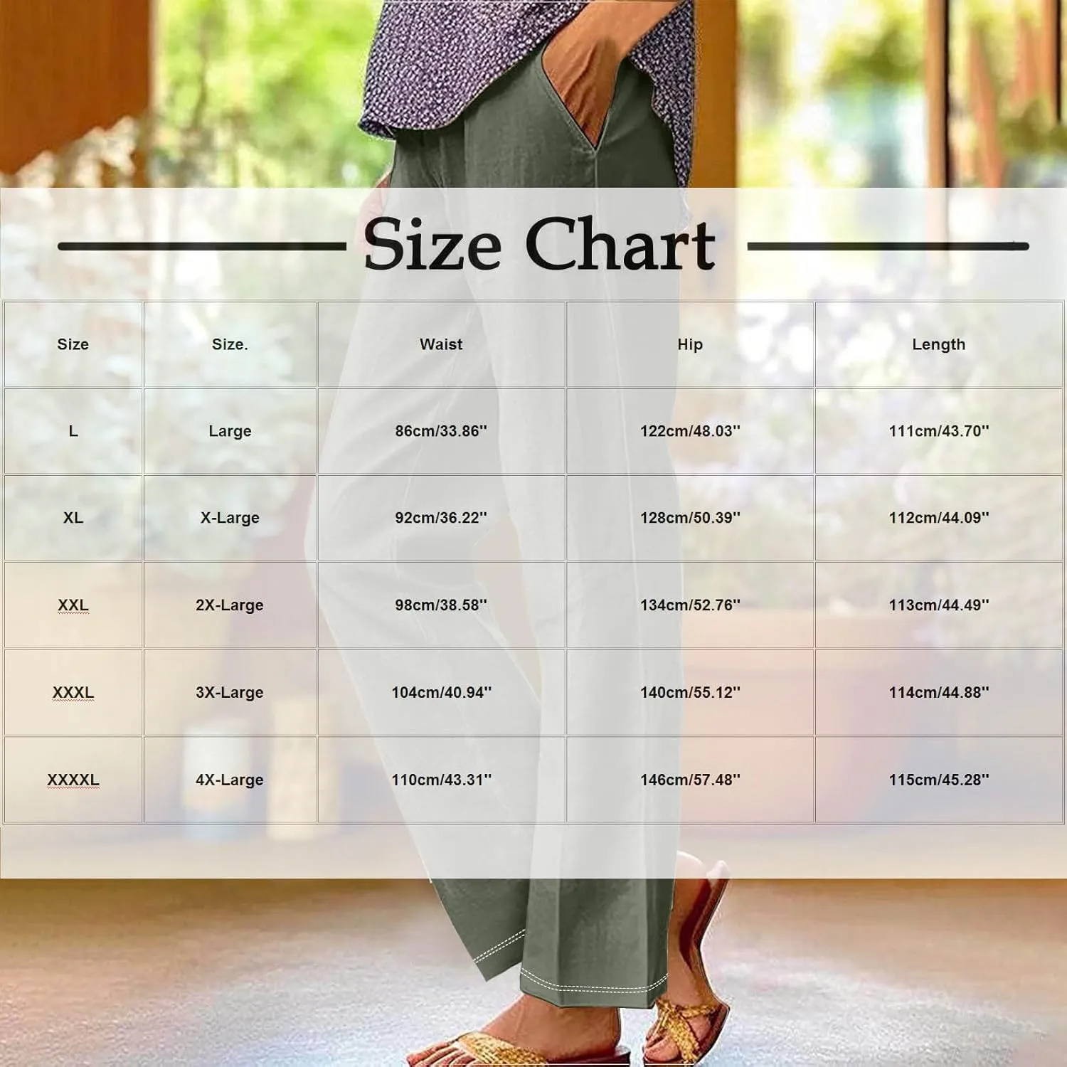 Womens Cotton Linen Pants Elastic High Waist Straight Leg Loose Comfy Lounge Pants Casual Slacks Summer Trousers