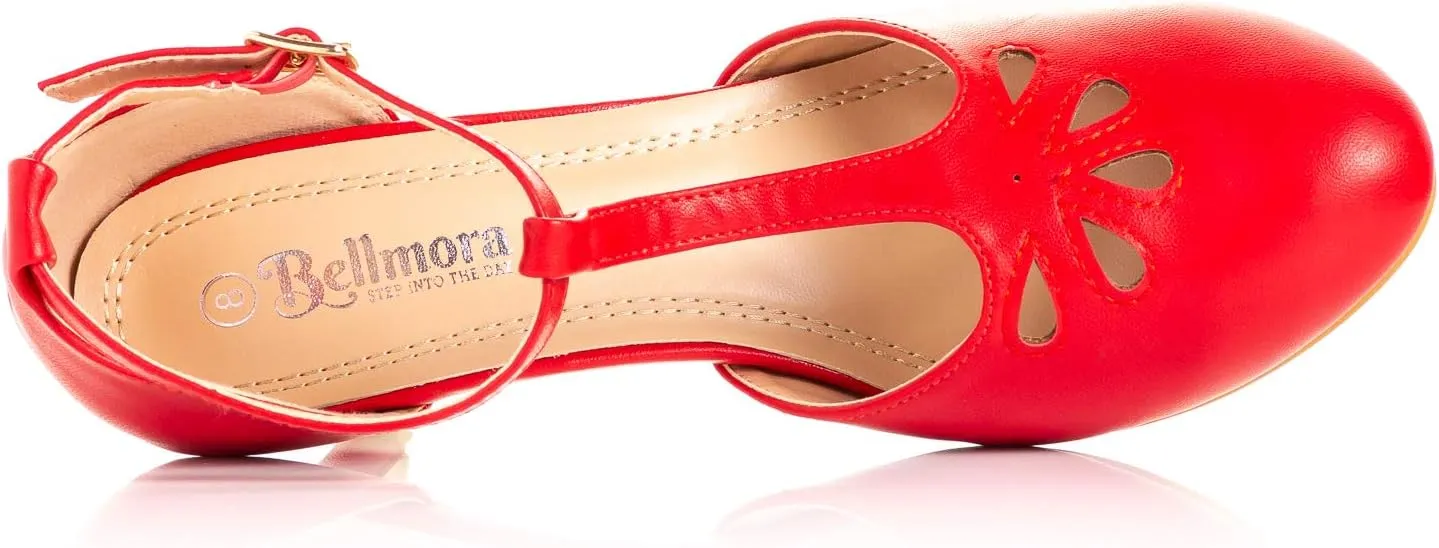 Women's Jamie-01 Vintage Round Toe T-Strap Mary Jane Costume Dress High Heel Swing Shoe with Sexy 3" Heel for Every Flapper