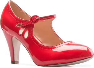 Women's Kitten Heels Mary Jane Pumps - Adorable Vintage Shoes- Unique Round Toe Design with an Adjustable Strap