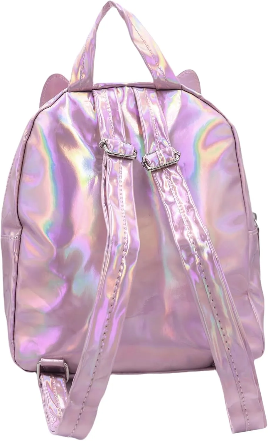 Women's Laser Holographic Backpack Cute Hologram Shoulder Bag Casual Daypack Purse Christmas Birthday Gift,Pink Cat