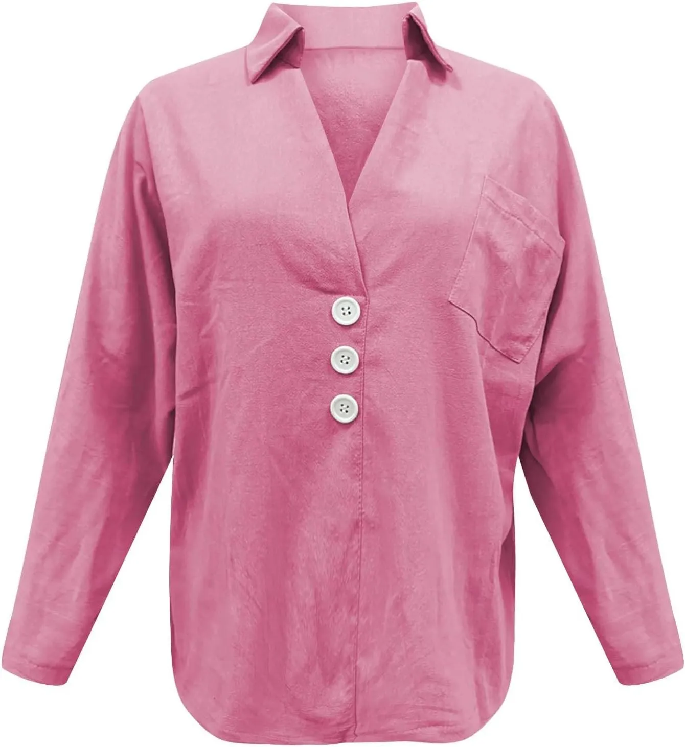 Womens Long Sleeve Button Down Women's Floral Butterfly Print Natural Autumn Casual Long Sleeve Loose Fit Collared
