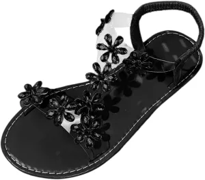 Women's Sandals Clip Toe Lace Floral Flip Flops Sandals Casual Comfy Boho Sandals Summer Beach Roman Shoes