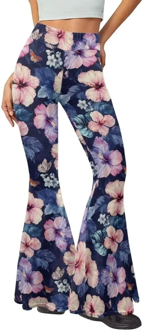 Women's Stretch Wide Leg Pants Bootcut Crossover Sweatpants Flare Workout Pants High Waist Leggings Yoga Pants