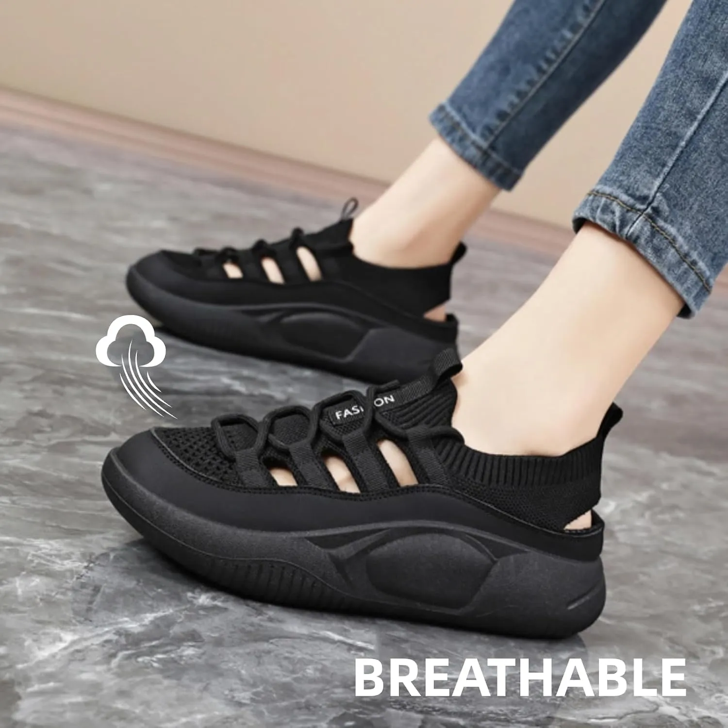 Y2k Cloud Soft Chunky Sneakers for Women's Retro Mesh Breathable Aesthetic Summer Casual Walking Shoes for Travel