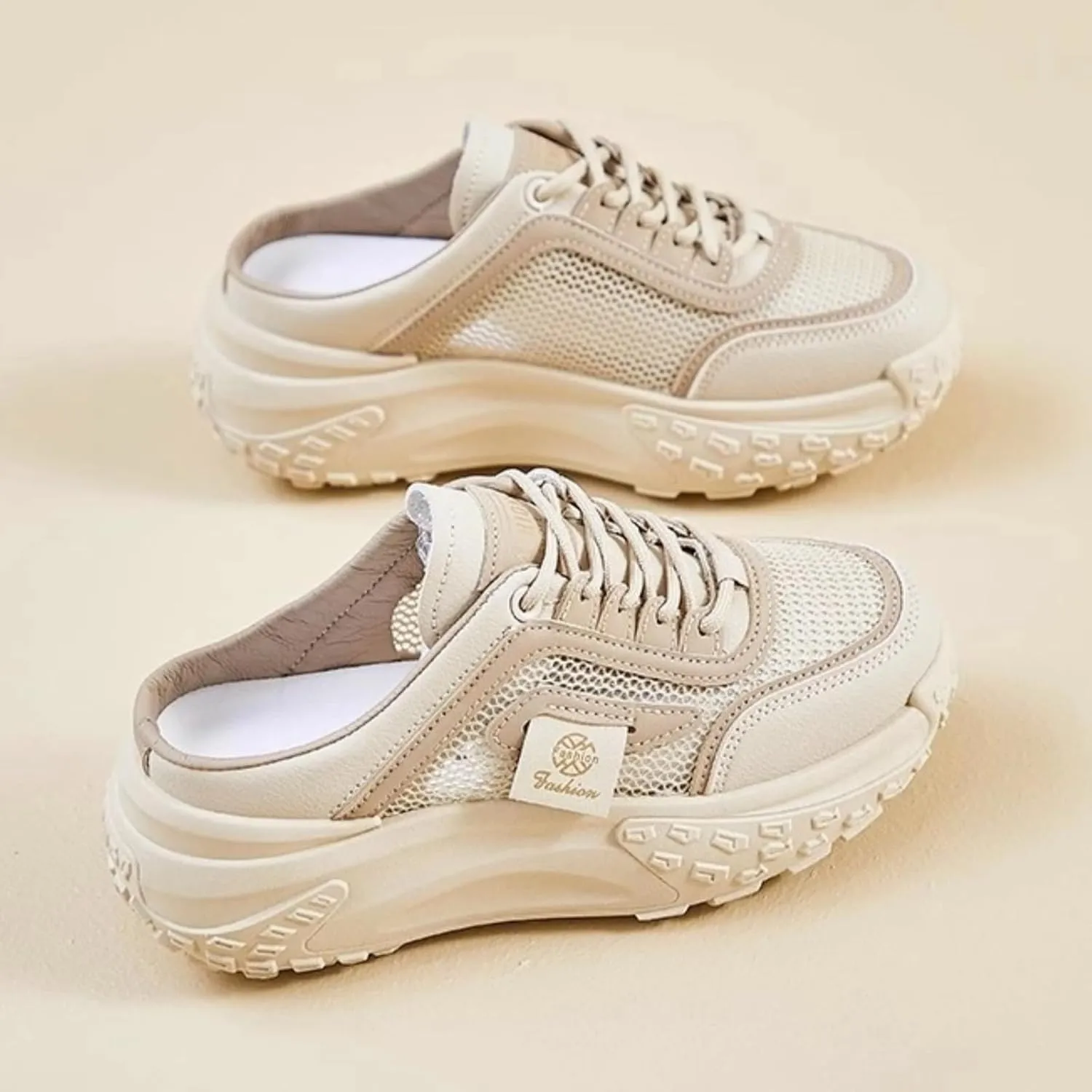 Y2k Platform Sneakers for Women and Girls Retro Mesh Breathable Aesthetic Summer Casual Walking Shoes for Flight Travel