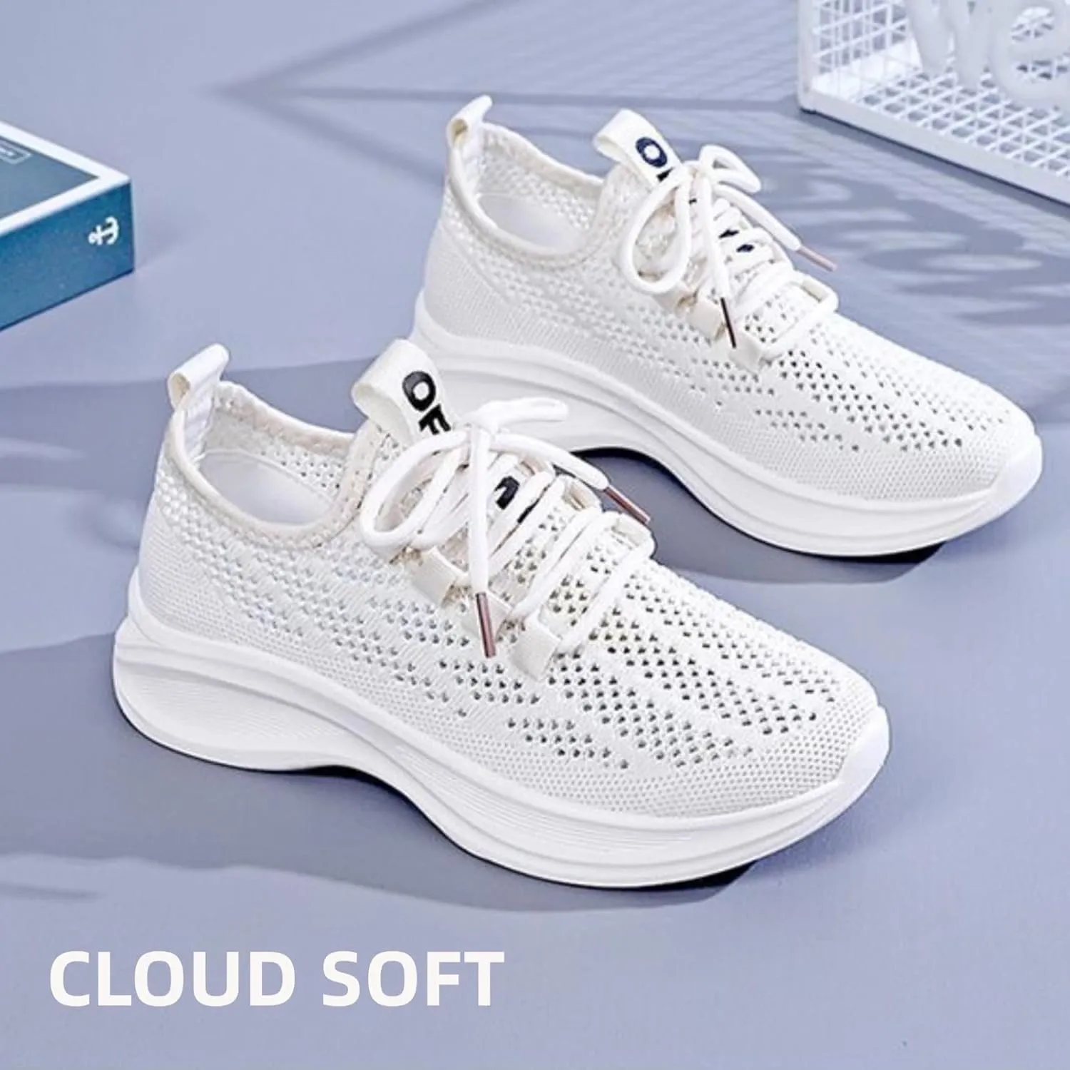 Y2k Platform Sneakers for Women and Girls Retro Mesh Breathable Aesthetic Summer Casual Walking Shoes for Gym Workouts