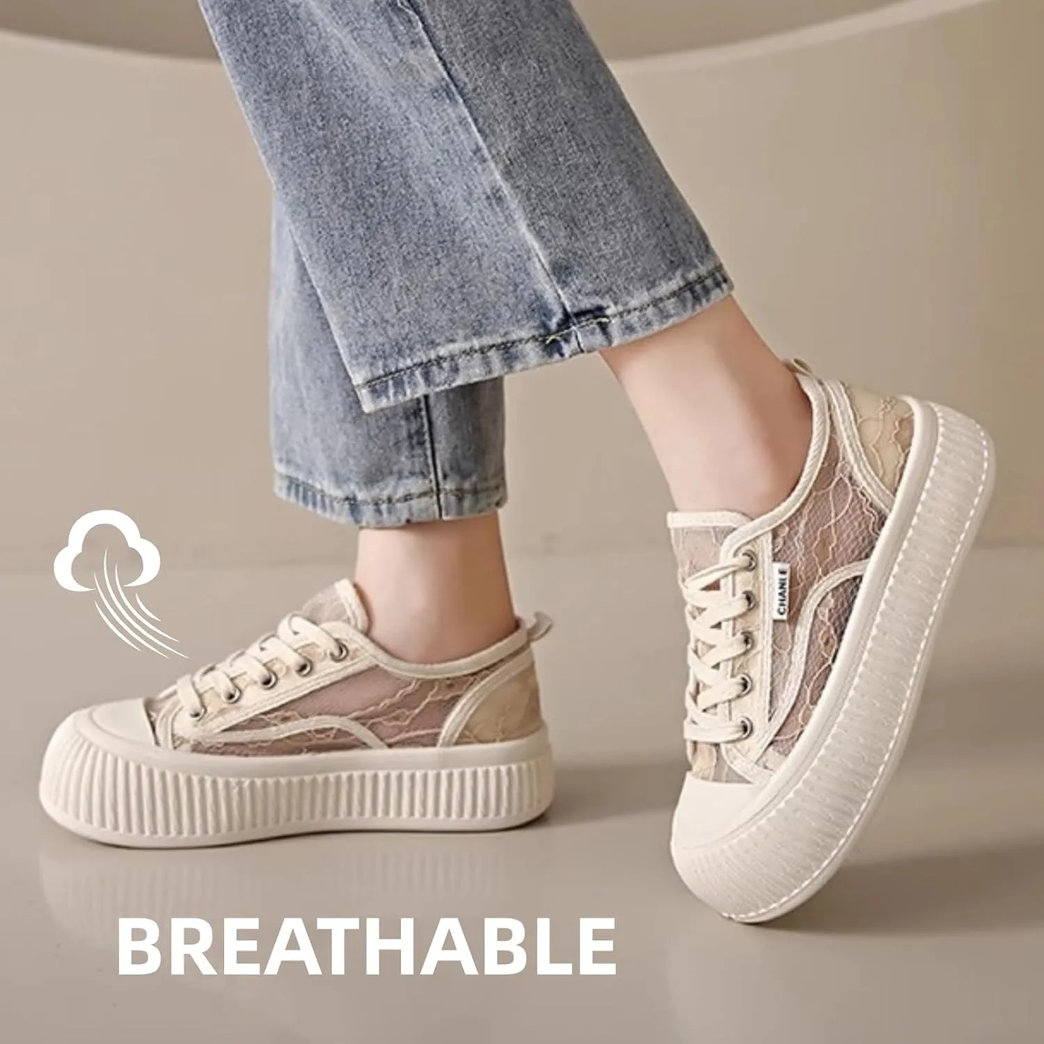 Y2k Platform Sneakers for Women and Girls Retro Mesh Breathable Aesthetic Summer Casual Walking Shoes for Travel