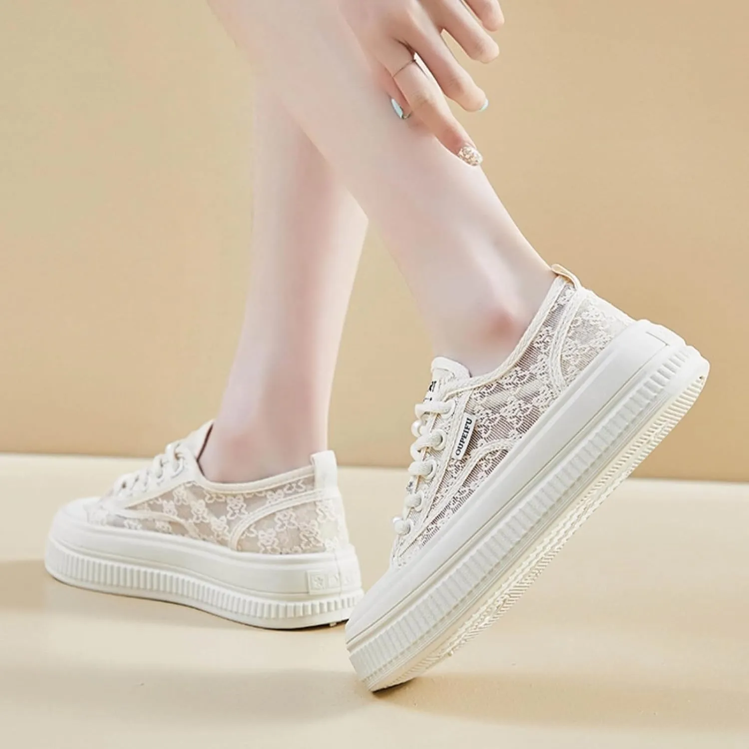 Y2k Platform Sneakers for Women's Retro Mesh Breathable Cloud Soft Aesthetic Summer Casual Walking Shoes for Travel