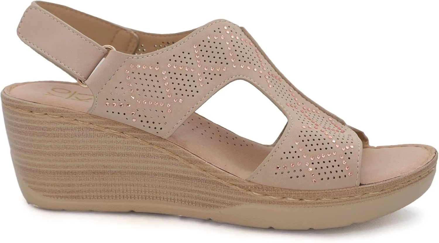 YOKI CRIMSON Women’s Wedge Sandals with Perforated Design, Platform Sandals Women, Women's Sandals Dressy, Summer Sandals