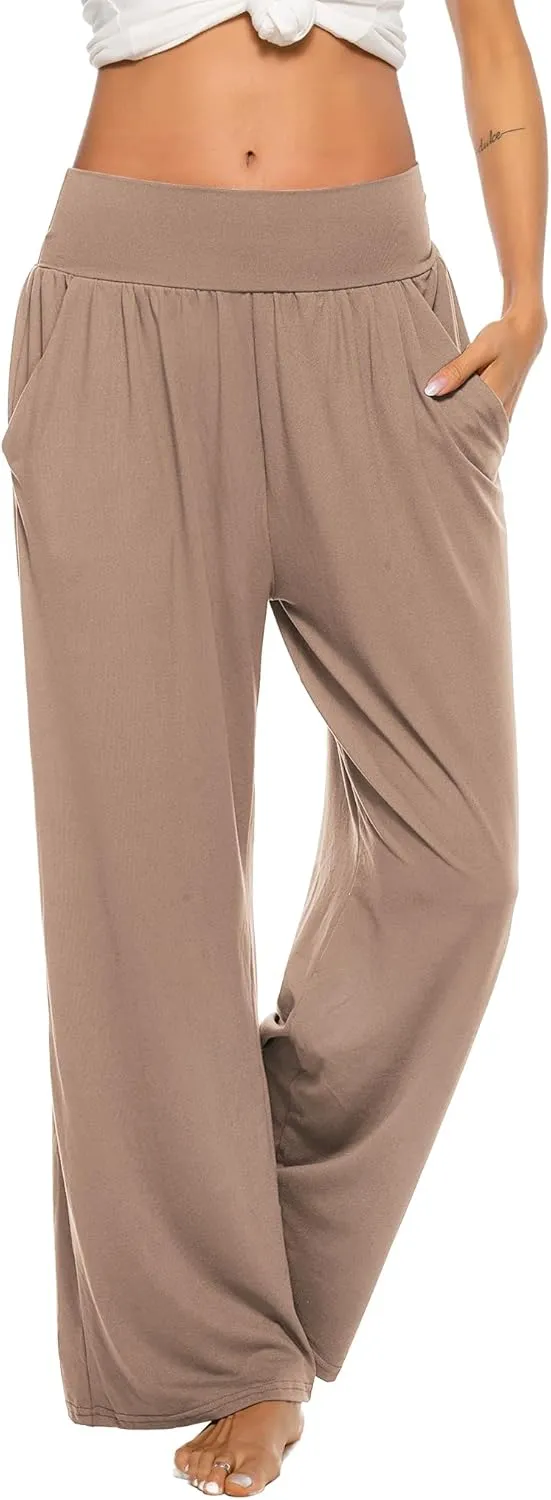 ZJCT Womens Yoga Sweatpants Comfy Loose Casual Wide Leg Lounge Joggers Pants with Pockets